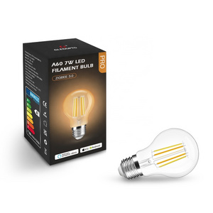 GL-B-003P Gledopto A60 Amber Glass Cover ZigBee Smart Vintage LED Bulb Works with SmartThings Dimmable Edison Bulbs CCT Tunable