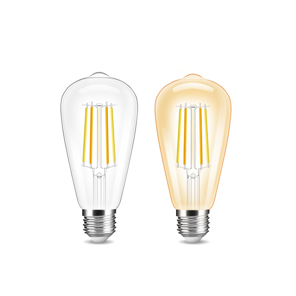 ZIGBEE PRO 7W CCT vintage amber ST64 LED filament bulb E27 base AC 220-240V GL-B-002P 60mA Max 50Hz