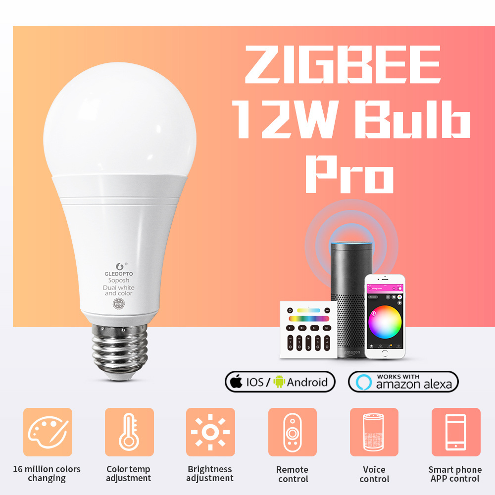 Gledopto new zigbee smart bulb led Alexa And Siri Control ZigBee Smart LED Bulbs Homekit Enabled