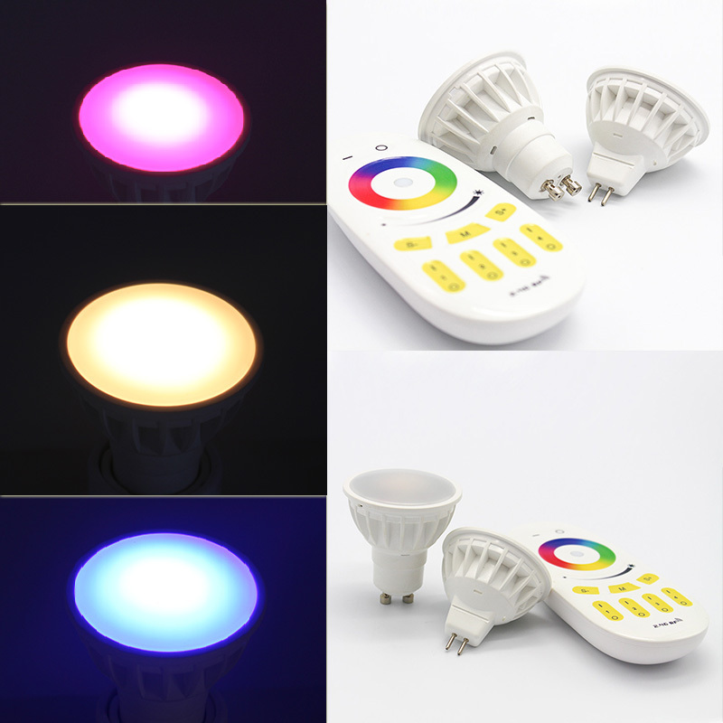 wholesale smart rgb spotlights gu10 2.4g rf wireless wifi rgbw led spotlights chinese direct factory support rgbw led spotlights