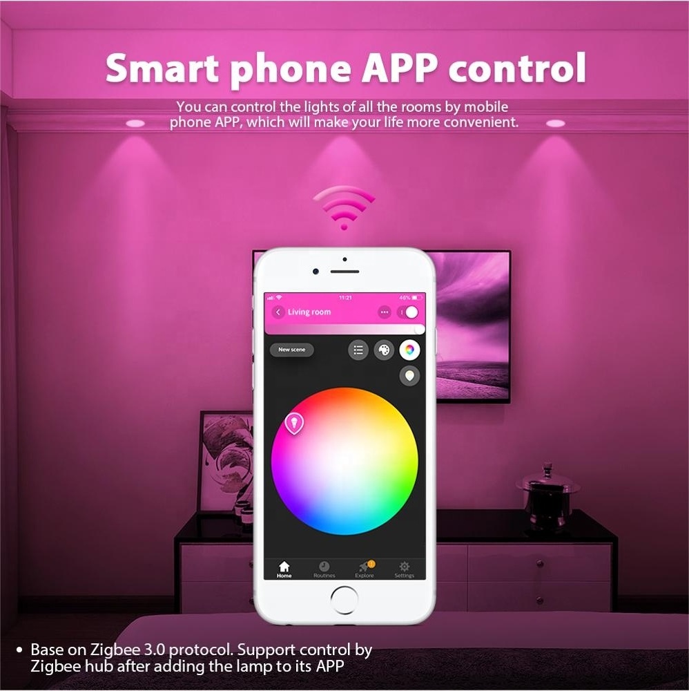 Gledopto New Plus Version Starter Kit ZigBee Smart LED Lights Compatible Innr GU10 RGB Spotlight App Control Alexa Light Bulbs