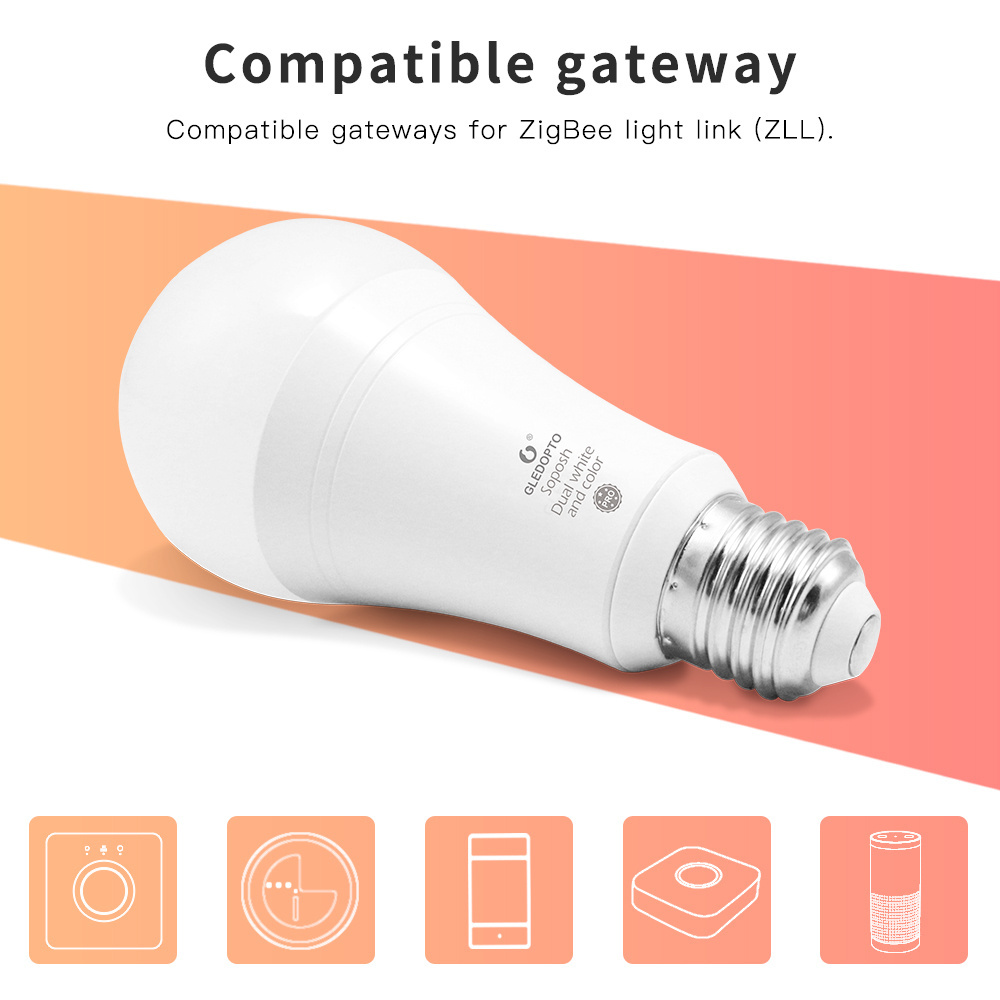 Gledopto new zigbee smart bulb led Alexa And Siri Control ZigBee Smart LED Bulbs Homekit Enabled