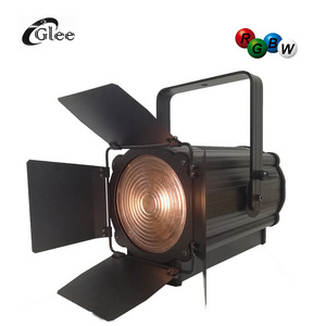 300W RGBW COB LED Theater Theatrical Studio Auto motorized ZOOM Fresnel Spot Spotlight Light