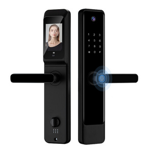 High Security Fingerprint Auto Deadbolt Lock Tuya App Electric Digital Password Key Wifi Smartlock Door