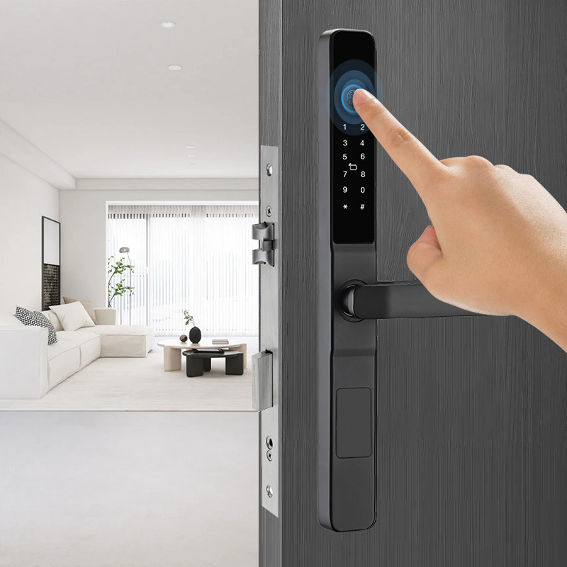 Innovative Design Electric Tuya App Fingerprint Door Lock Sliding Glass Door Smart Lock For Sale