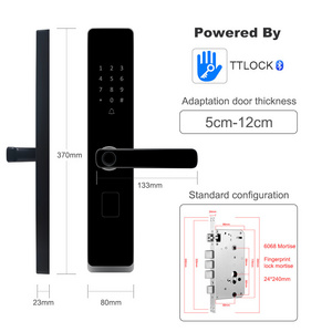 Security Touch Screen Fingerprint Cerraduras Intelligent Password Outdoor Smart Lock For Wooden Door