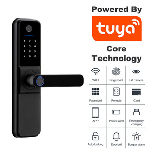 Oem/Odm Tuya Smart Wifi Deadbolt Automated Fingerprint Door Locks Remote Control App Cerradura Inteligente