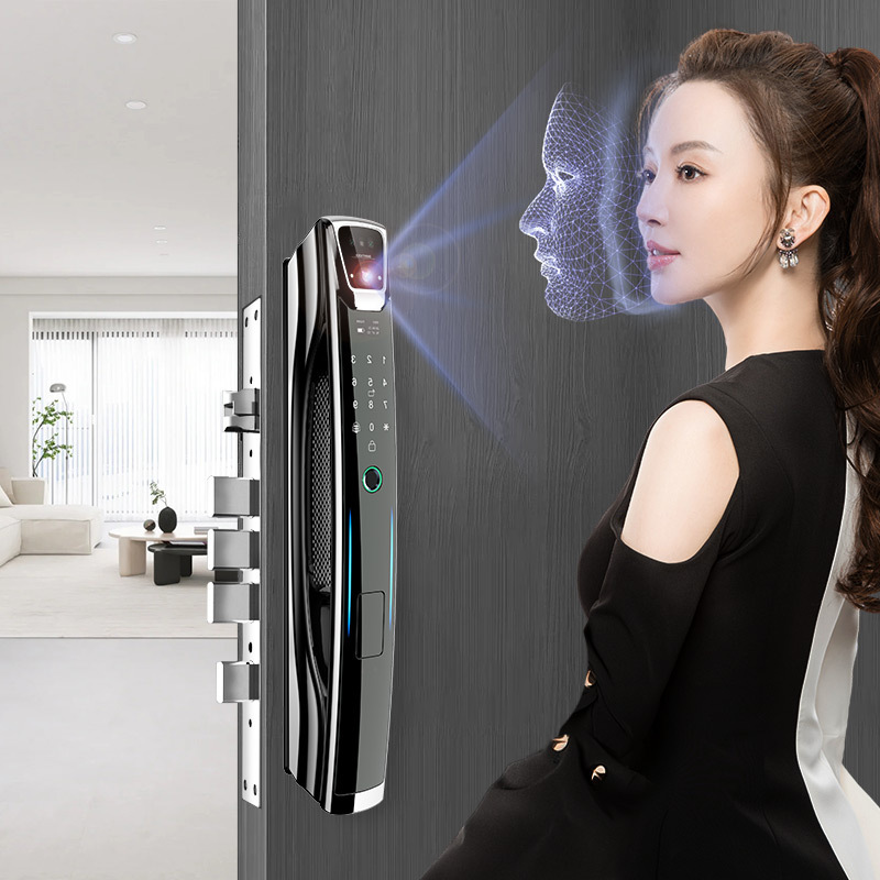 3D Face Recognition Fingerprint Top Smart Lock Tuya App Unlocks Digital Lock Ic Card Key Smart Door Lock