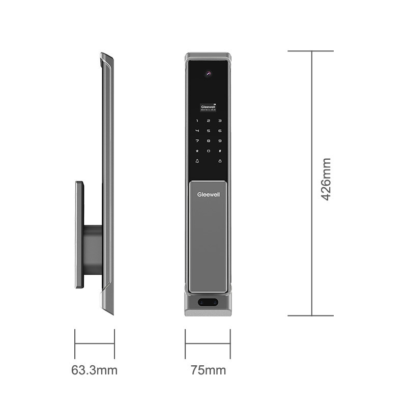 Outdoor Automatic Electric Wifi Camera Tuya Fingerprint Digital Usmart 3D Face Recognition Smart Door Lock