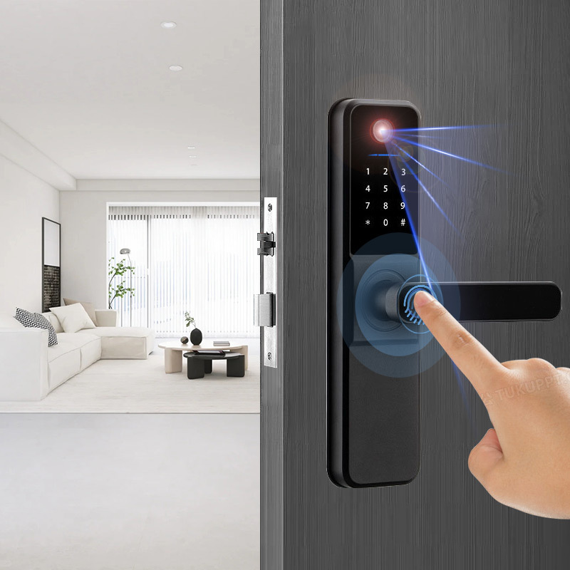 Oem/Odm Tuya Smart Wifi Deadbolt Automated Fingerprint Door Locks Remote Control App Cerradura Inteligente