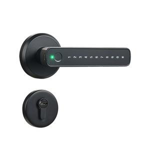 New Custom Smart Door Lock Bluetooth Tuya Password Fingerprint Door Handle Advanced Smart Lock