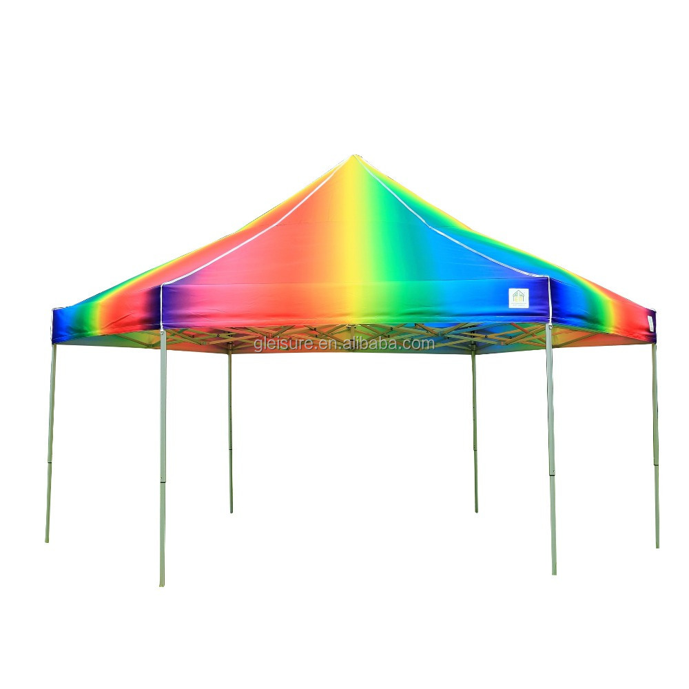 Hot Sale Water Proof Ez Up Aluminum Hexagonal Folding Gazebo Tent With Screen