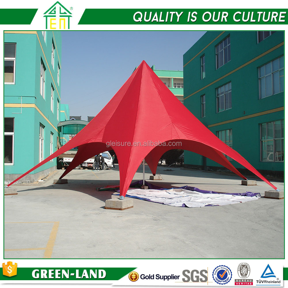 Camping Beach Single Aluminium Pole Promotional Star Shaped Tent For Sale