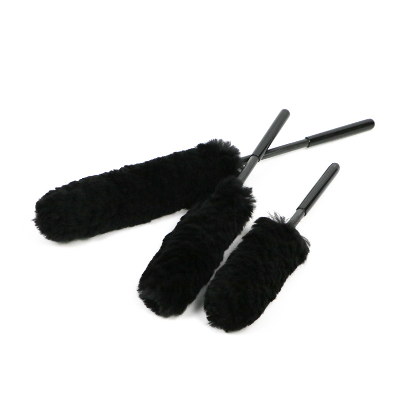 High Quality Car Wash Wheel Wool Brush Car Detailing Cleaning Brushes 3 Pcs Set