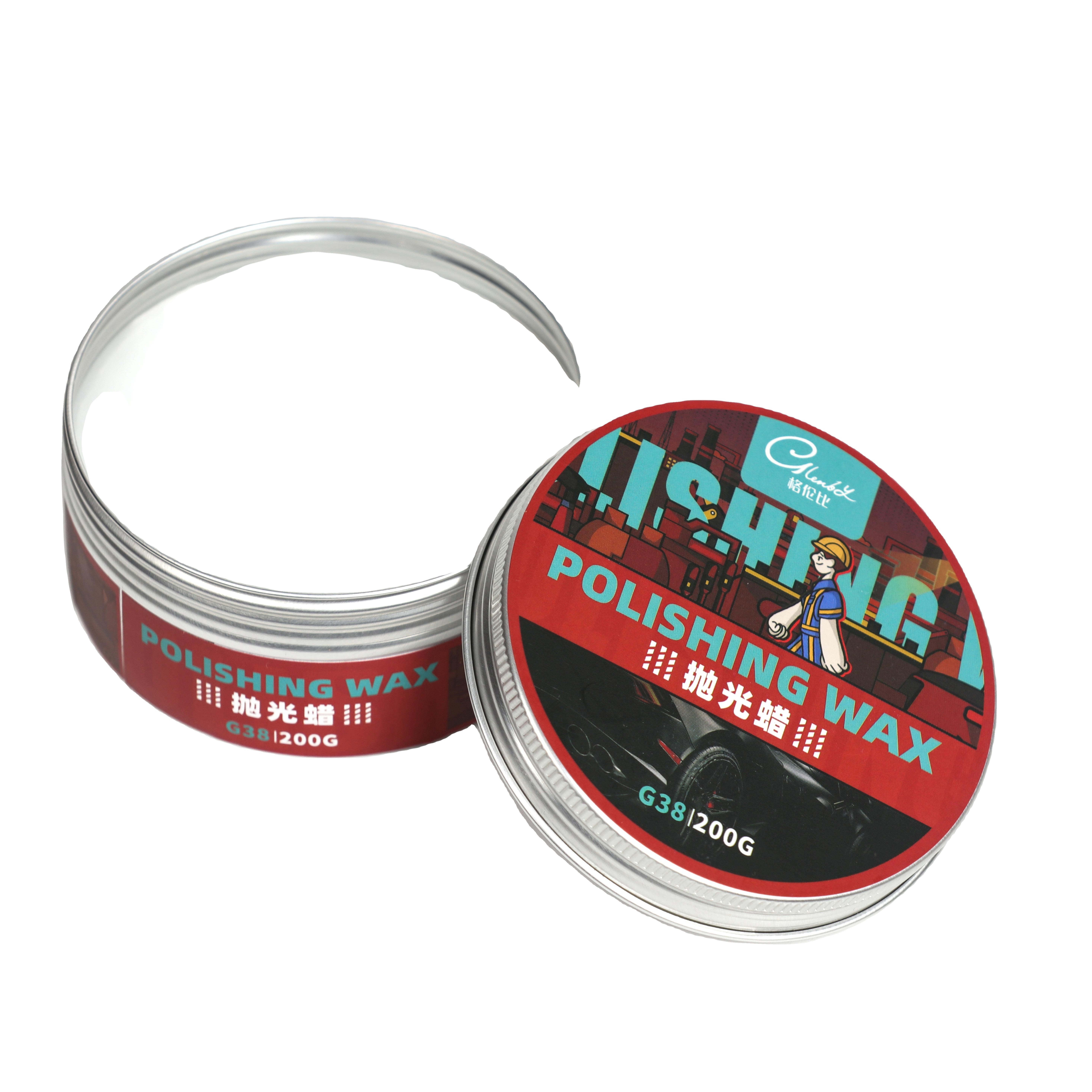 OEM G38 Automotive Polishing wax Hydrophobic with ultra bright polishing molecule palm wax 200g car polishing wax Free sample