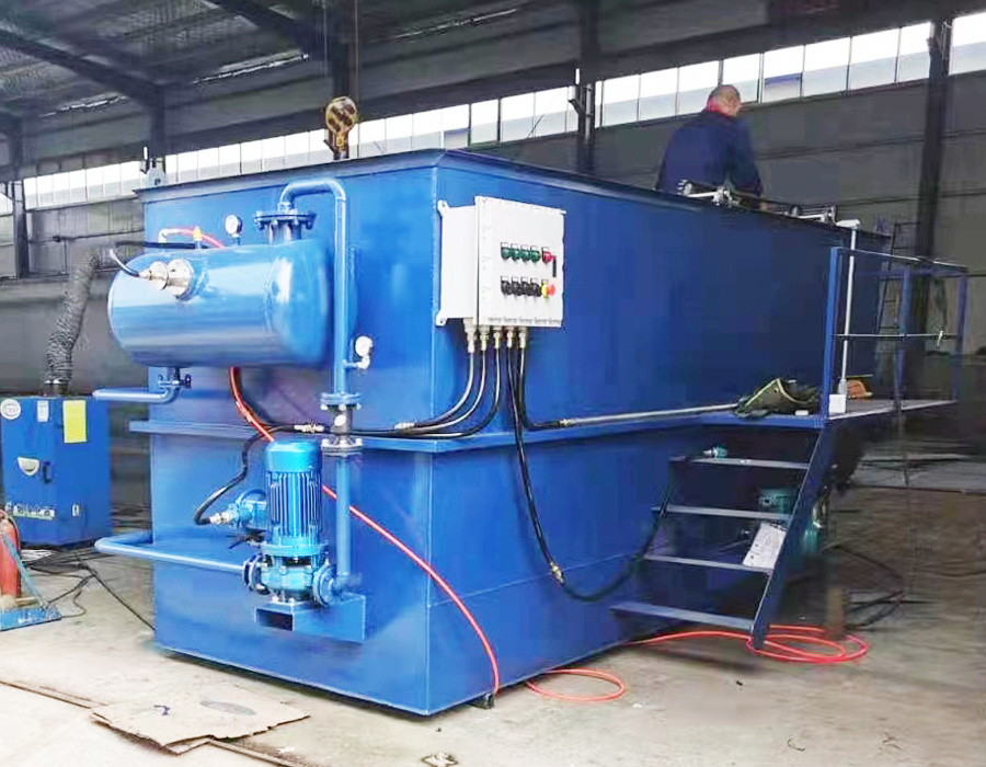 horizontal dissolved air flotation machine daf dissovled air flotation for aquaculture wastewater treatment