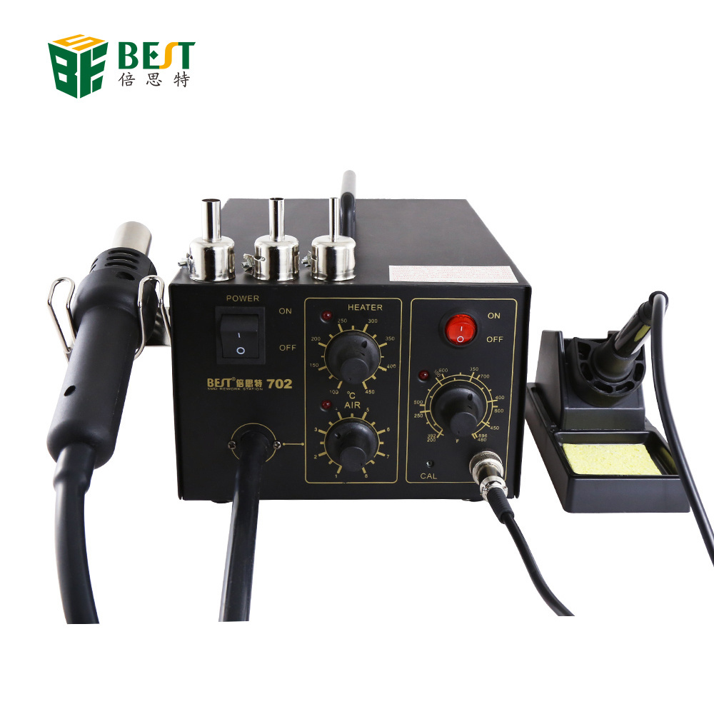 Hot Air Gun + Solder Station Desolder Station + Electronic Solder Iron 2 in 1 Metal Heating Core 110V/ 220V 23l/min(max) CN;GUA