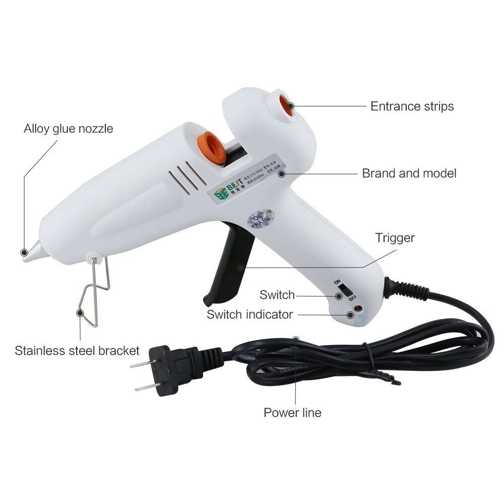 EU Use 7mm Glue Sticks Optional Base High Temp Heater Melt A Hot Glue Gun 20W 40W Repair Tool Heat Gun