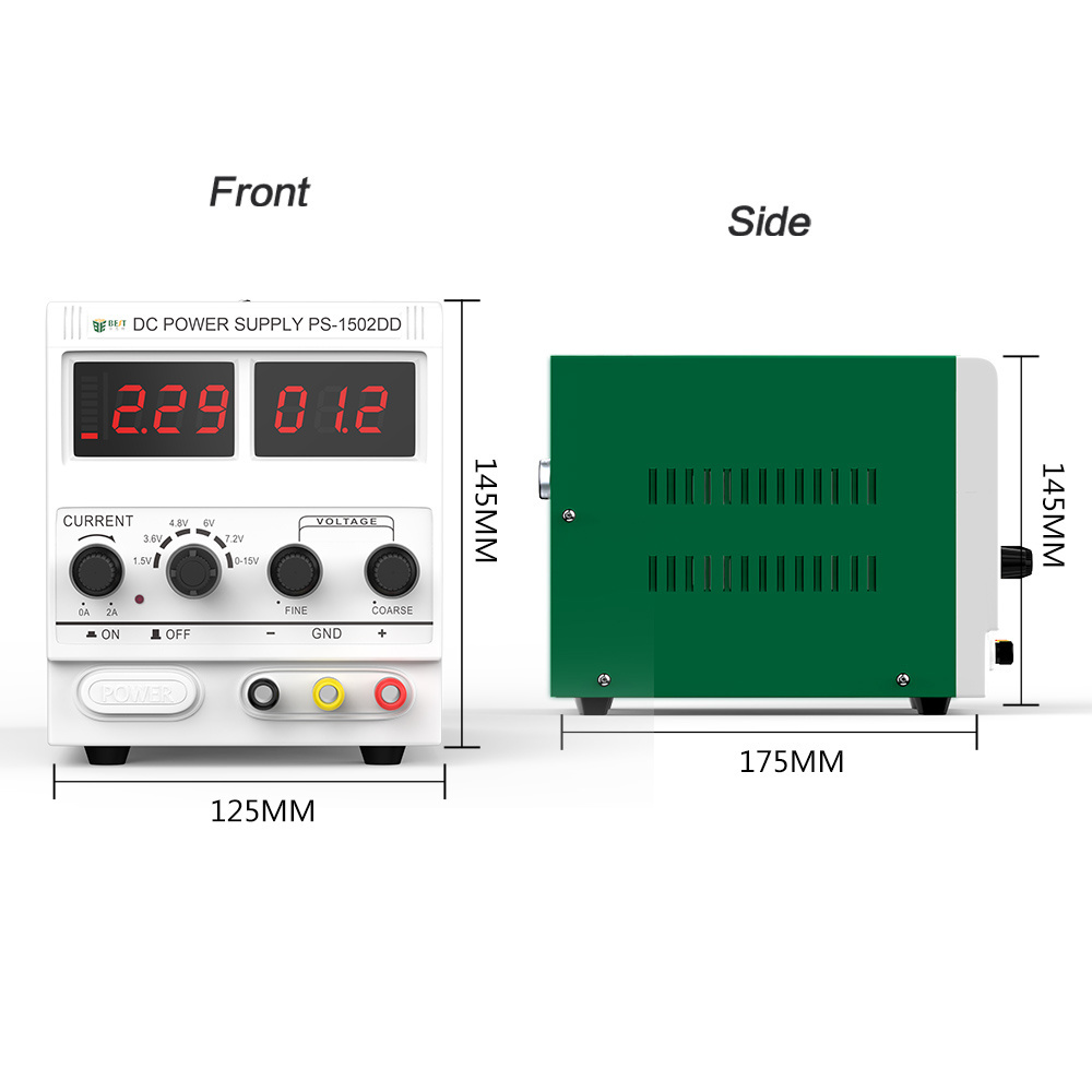 LAB Battery Backup Mobile Phone Repairing DC Regulated Variable Adjustable Voltage Power Supply BEST-1502DD 15V DC Power Tool 2A