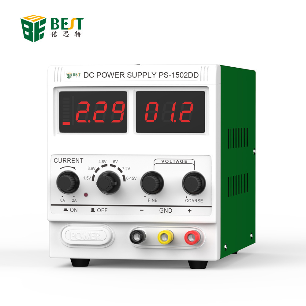 LAB Battery Backup Mobile Phone Repairing DC Regulated Variable Adjustable Voltage Power Supply BEST-1502DD 15V DC Power Tool 2A