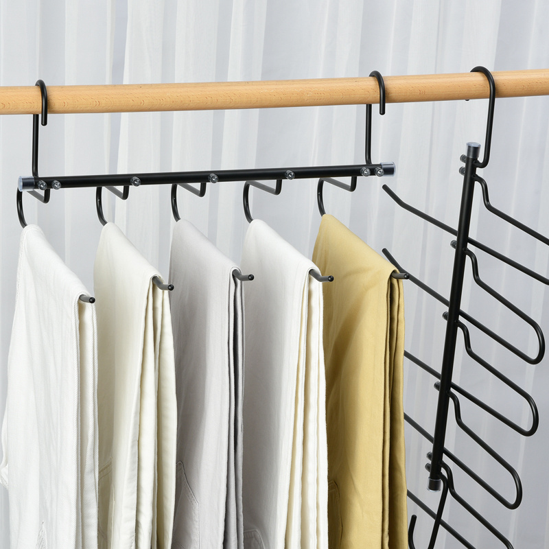 Aluminum Pants  clothes hanger  closet organizer for Laundry  & Racks Space Saving Hangers