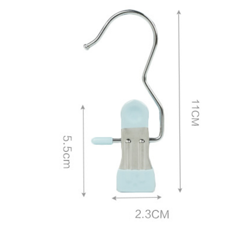 Laundry Hanging Hooks Clips, Boot Hangers Heavy Duty Stainless Steel Portable Travel Drying Clothes Pins for Closet Home Sock