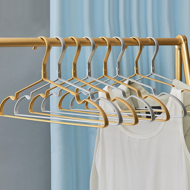 Fashionable Modern Gold  metal aluminum Windproof Clothes Hanger metal body shape hanger