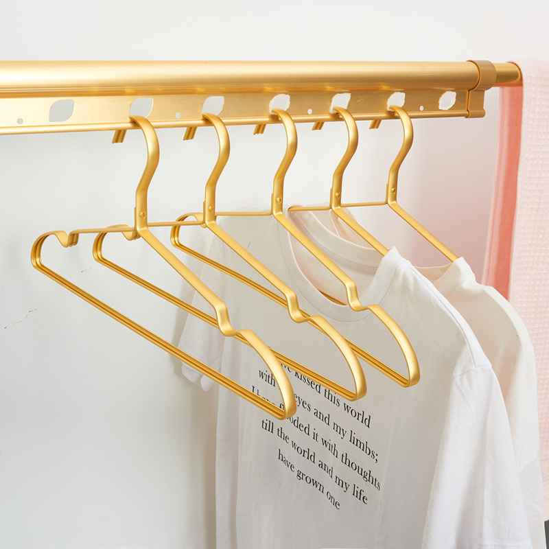 Fashionable Modern Gold  metal aluminum Windproof Clothes Hanger metal body shape hanger