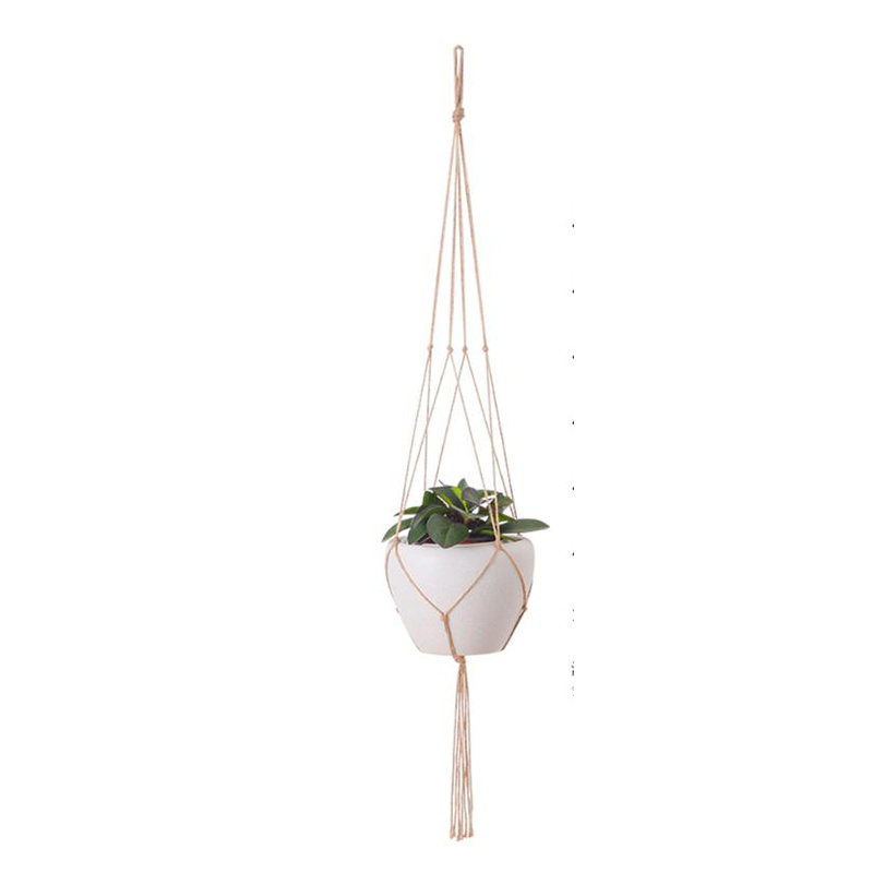 Handmade Cotton Outdoor Wall Macrame Ceiling Window Knot Plant Pot Hanger Holder Stand Indoor Hanging Planter