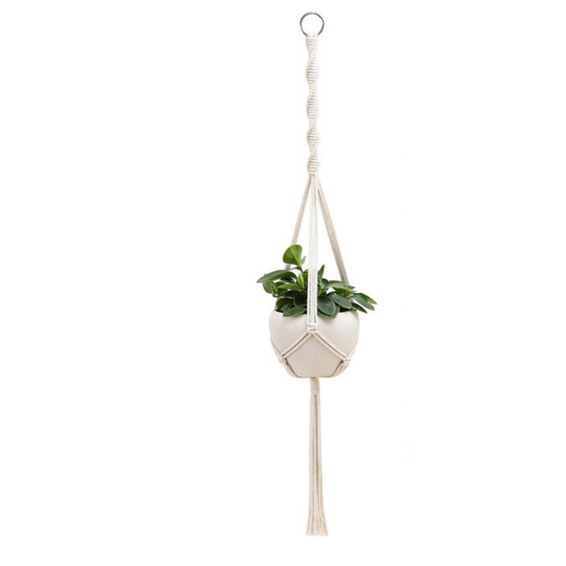 Professional wholesale Outdoor Wall Macrame Ceiling Window Knot Plant Pot Hanger Holder Stand Indoor Hanging Planter