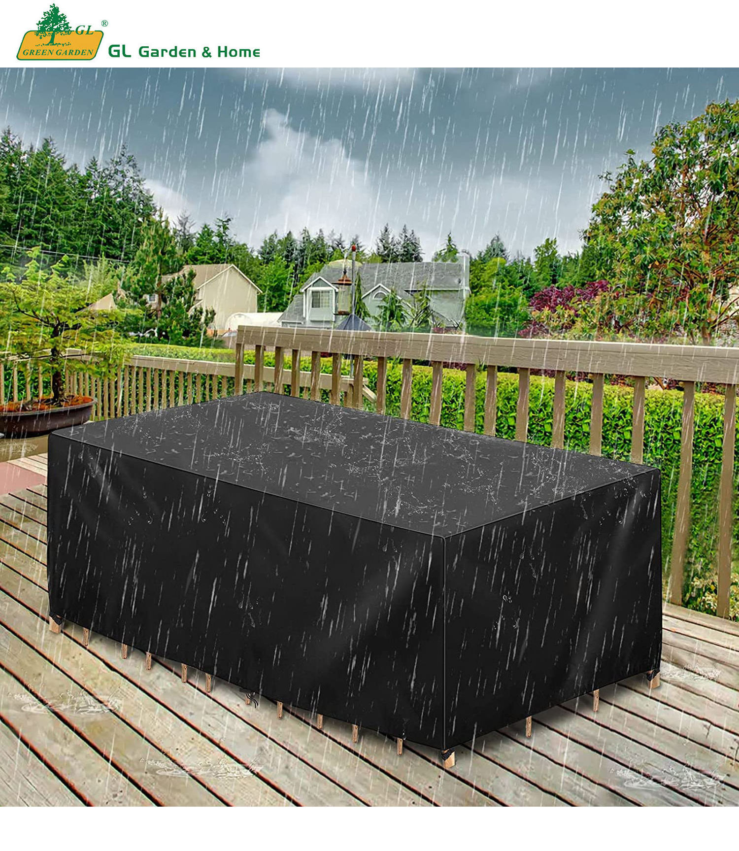 Waterproof Outdoorsofa Set Garden Patio Black Outdoor Furniture Cover