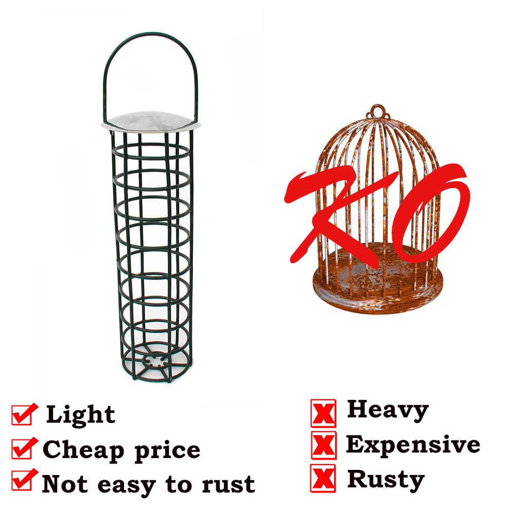 Outdoor Peanut Seed Garden metal Bird Feeder Hanging Feeders bird feeder