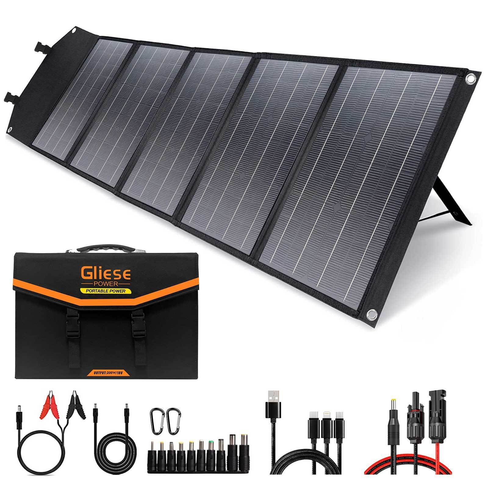 Made In China portable solar panels camping folding solar panels 200w foldable solar panel outdoor