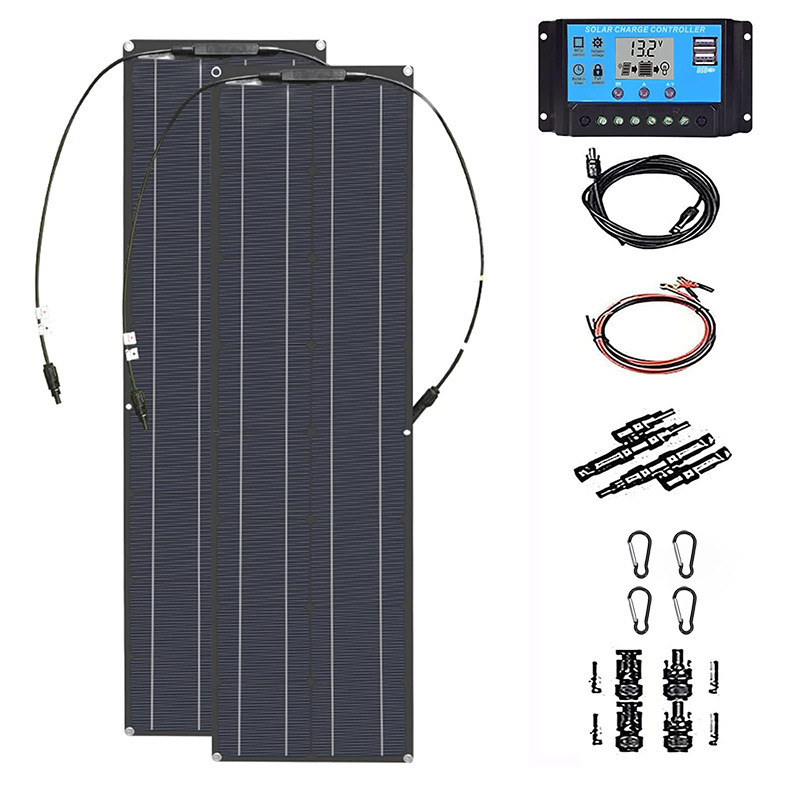 200W flexible solar panel 2PCS 400W solar panels kits with 40A solar Charger controller Outdoor Charger system