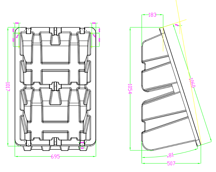 HDPE Plastic Solar Ballast Custom 200w full black flexible solar panel for the Ground Mounting