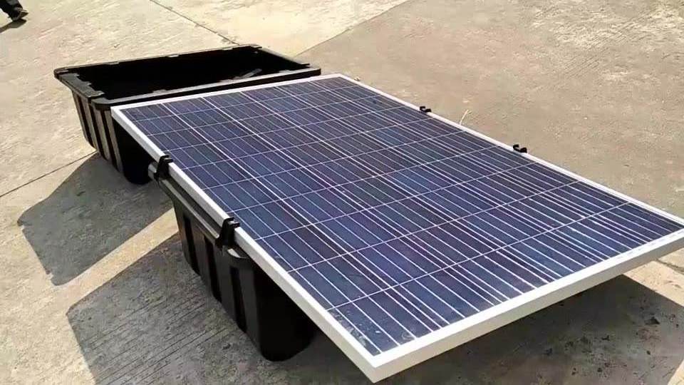 HDPE Plastic Solar Ballast Custom 200w full black flexible solar panel for the Ground Mounting