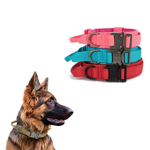 Heavy Duty Tactical Dog Collar Quick Release K9 Training Dog Collar with Handle