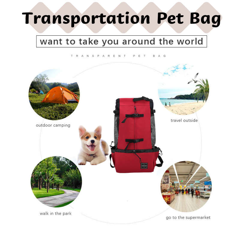 Outdoor Portable Dog Carrying Backpack Adjustable Dog Backpack Carrier for Travel