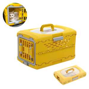 Folding Portable Dog Travel Crate Airline Approved Cat Dog Kennel for Kitten Puppy