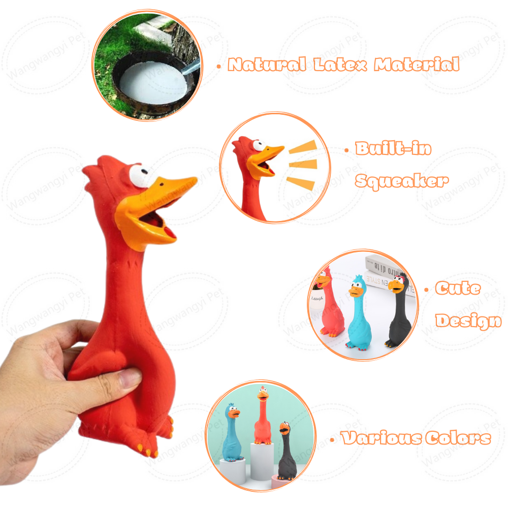 Factory Wholesale Squeaky Dog Toy Non-Toxic Latex Screaming Chicken Dog Toys