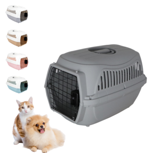 Wire Door Portable Pet Kennel Airline Approved Small Dog Cat Carrying Travel Crate