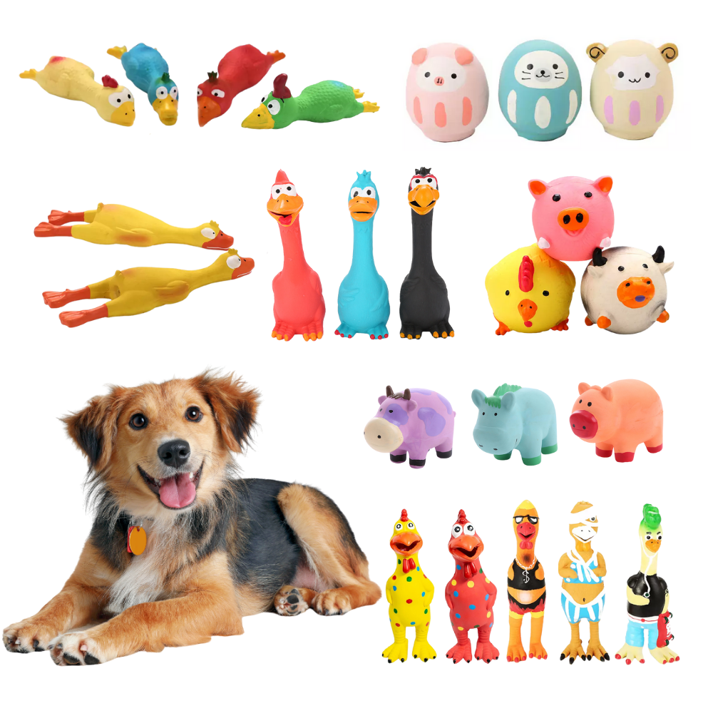 Factory Wholesale Squeaky Dog Toy Non-Toxic Latex Screaming Chicken Dog Toys