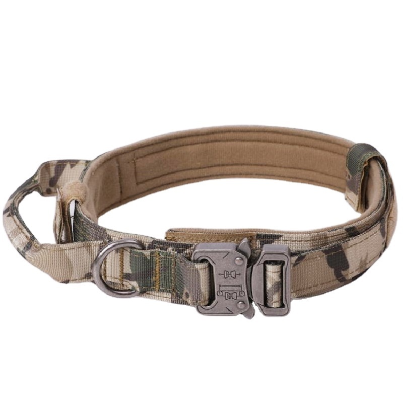 Heavy Duty Tactical Dog Collar Quick Release K9 Training Dog Collar with Handle