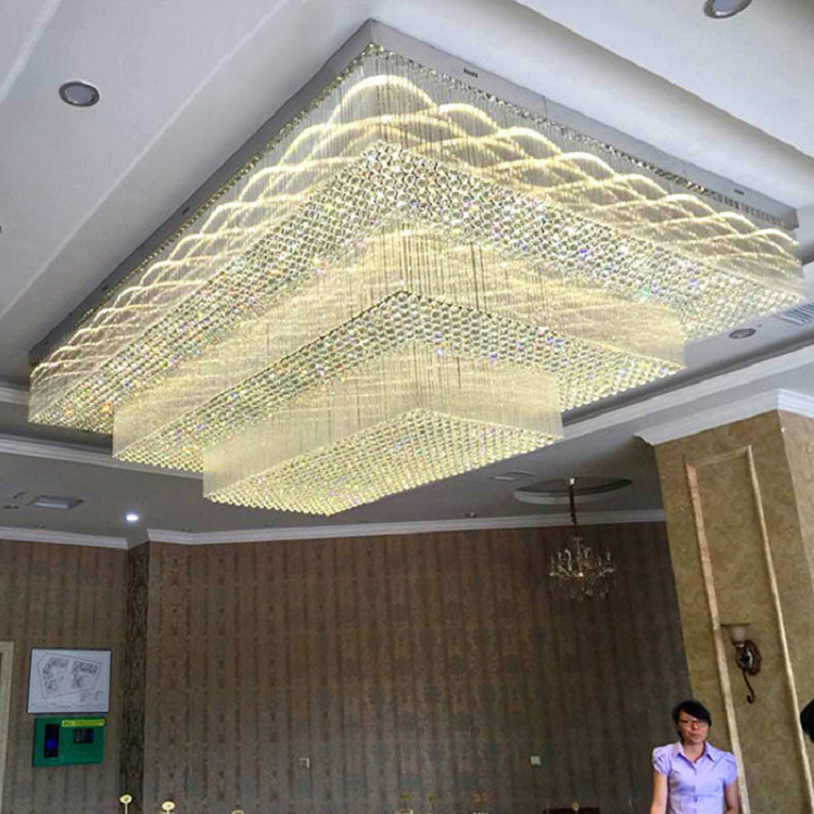 Custom Project Indoor Decoration Lighting Hotel Lobby Hallway Meeting Room Luxury Ceiling Chandelier