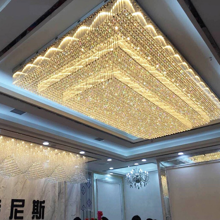 Custom Project Indoor Decoration Lighting Hotel Lobby Hallway Meeting Room Luxury Ceiling Chandelier