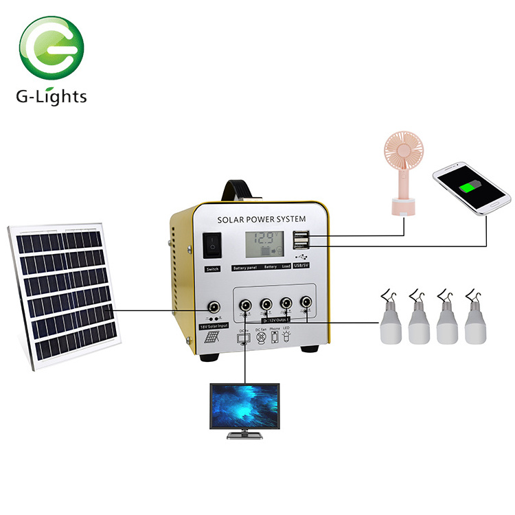 Portable Solar Panel 2usb Ports Solar System Generator For Home Mobile Charging Outdoor Camping