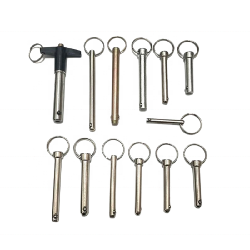 In Stock Metric Inch Stainless Steel Cylindrical Locking Detent Release T L Doom Ball Shape Pin With Safety Rope