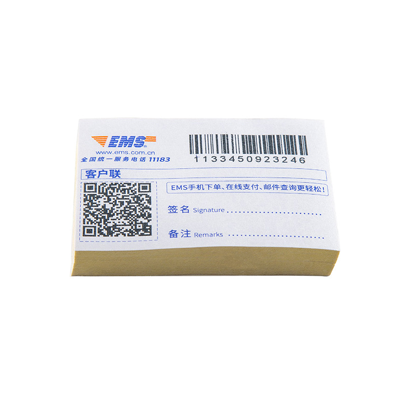 Custom Writing Adhesive Portable Consignment Note Variable Barcode Printing Express Waybill Logistics Scan Code Delivery Note