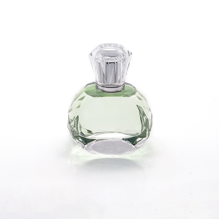 60ml Oval cool perfume glass bottle with pump aluminum cap