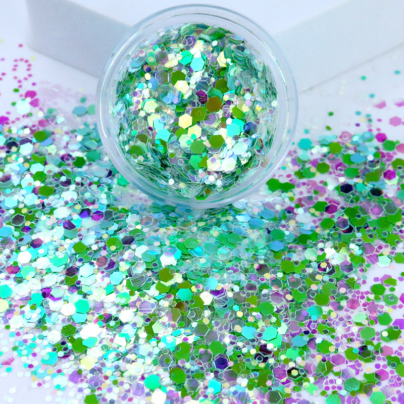 Private Label 5g 1oz Jars Extra Fine Polyester Glitter Powder Holographic Glitter For Cosmetic Body Face Nail Tumbler